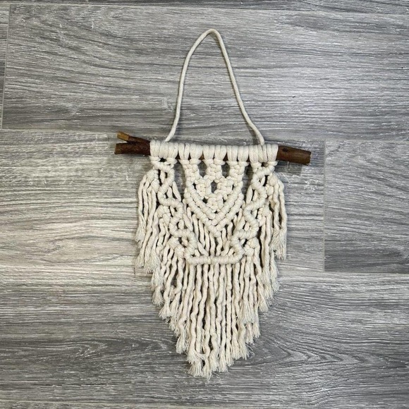 SolChaska Other - Handmade White Macrame 20" Bohemian Home Decor
